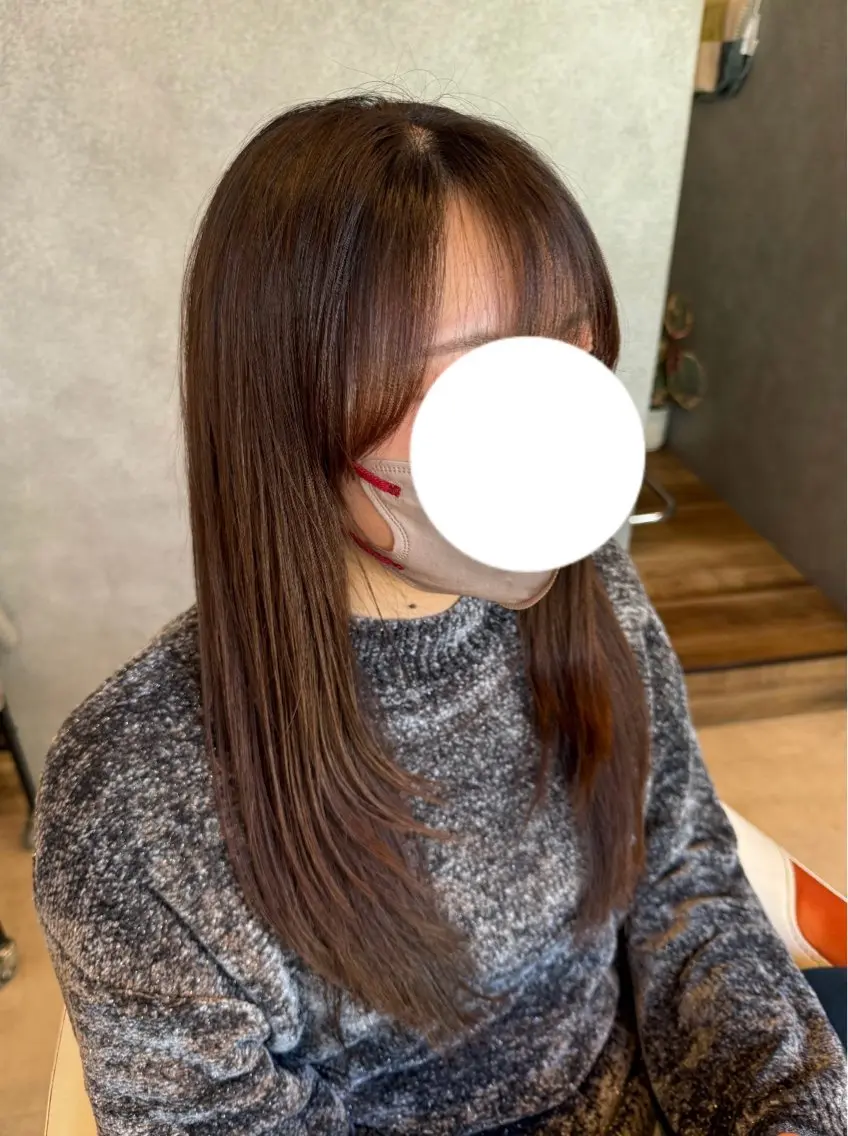 ロング 顔まわりレイヤー 顔周りカット レイヤーカット カット 高石 乃愛のヘアスタイル