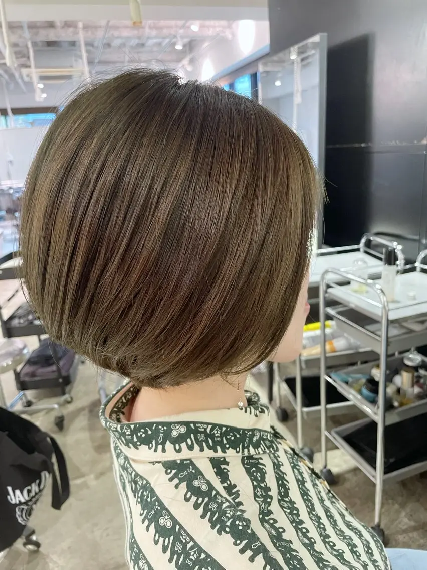 ショート カラー ショートボブ ベージュカラー ミント ミントベージュ ボブ カット ヘアカラー mitchy モデル様募集中♪のヘアスタイル