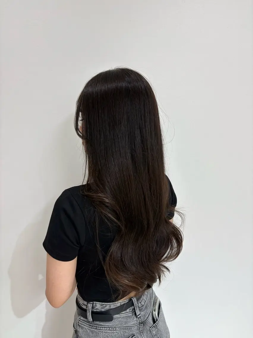 ロング カラー CHAiL.Yuzu 艶カラー韓国エクステのヘアスタイル