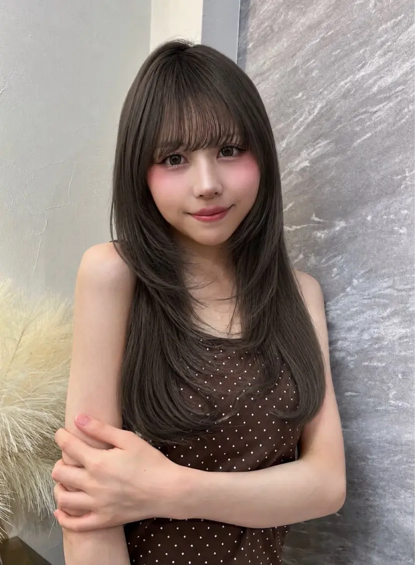 ロング カラー ヘアアレンジ 🩶透明感カラー 池袋/mei🩶のヘアスタイル