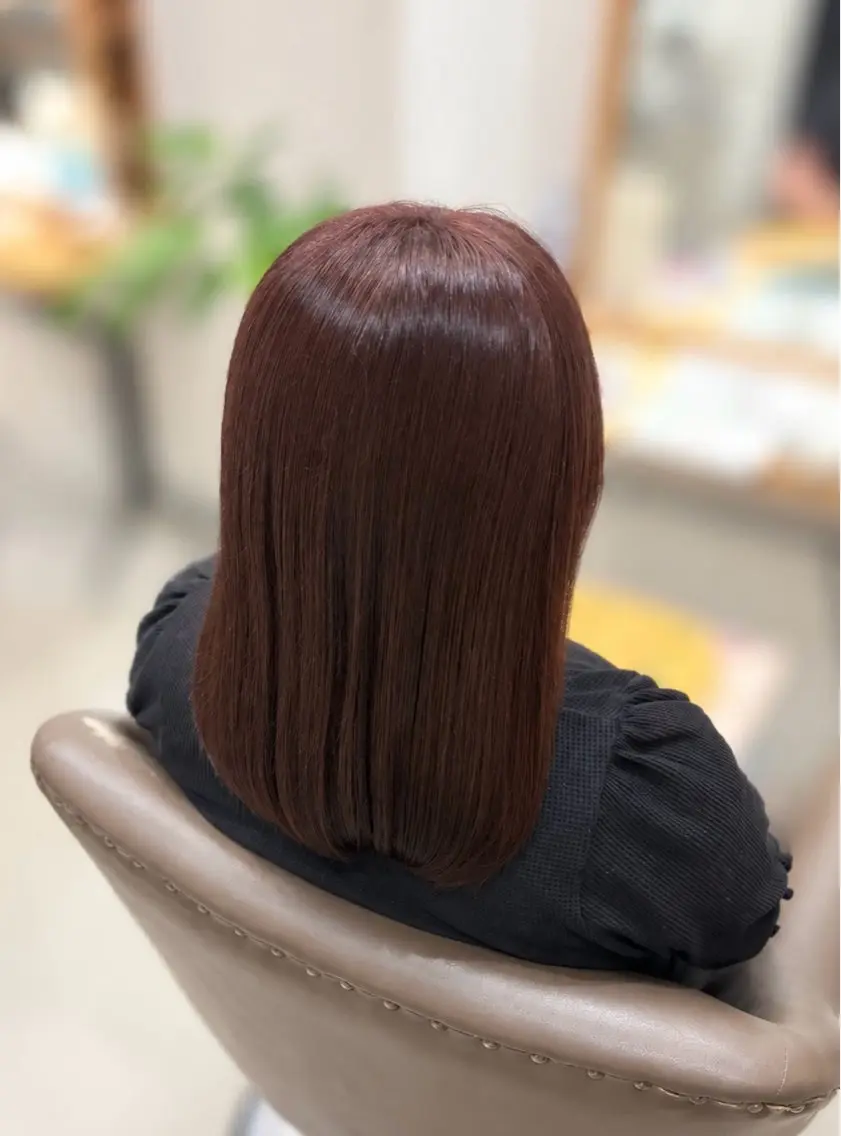 カラー ブリーチ ブリーチなしカラー ピンクカラー ヘアカラー 燕市髪質改善カラー がっきーのヘアスタイル
