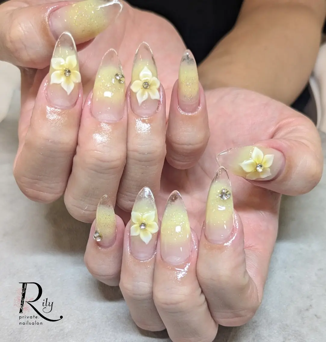 ネイル 長さ出し スカルプネイル ネイルチップ ハンドネイル nailsalon Rilyのネイルデザイン