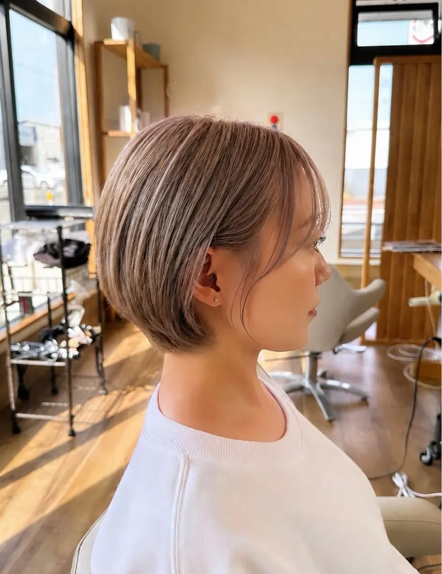 ショート ヘアカラー トリートメント 艶髪カラー/髪質改善 細貝 舞利のヘアスタイル