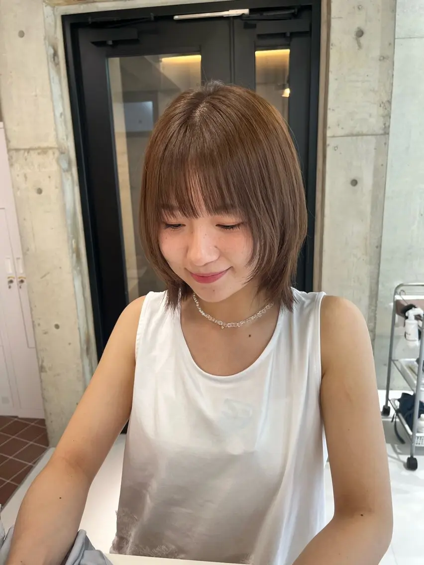 ショート カラー レイヤーカット カット ヘアカラー トリートメント 髪質改善／レイヤー／ 🐈Yokotaのヘアスタイル