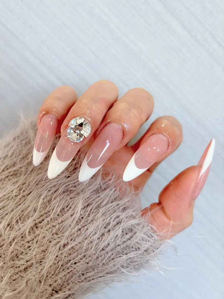ネイル フレンチネイル ワンカラーネイル スカルプネイル Mia Nail 越谷のネイルデザイン