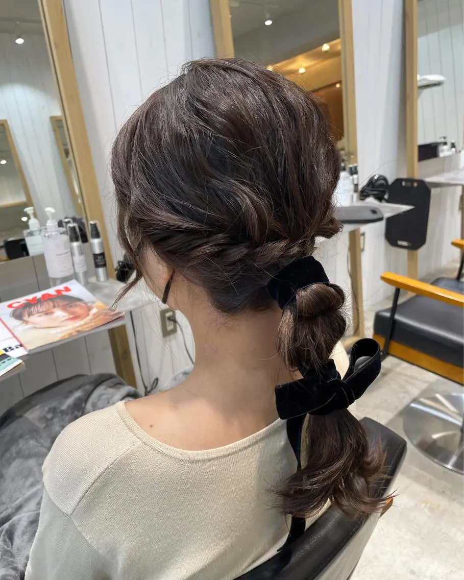 ヘアアレンジ(巻きだけOK)+プレミアムトリートメント🫧ライブやデート前などイベント前ツヤツヤ可愛く♡の写真