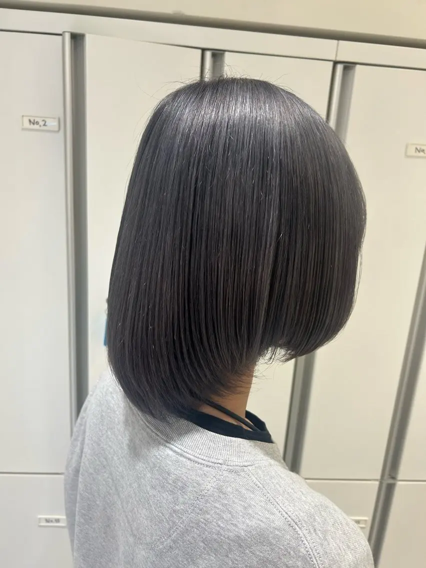ミディアム カラー ゆめ ベージュカラーのヘアスタイル