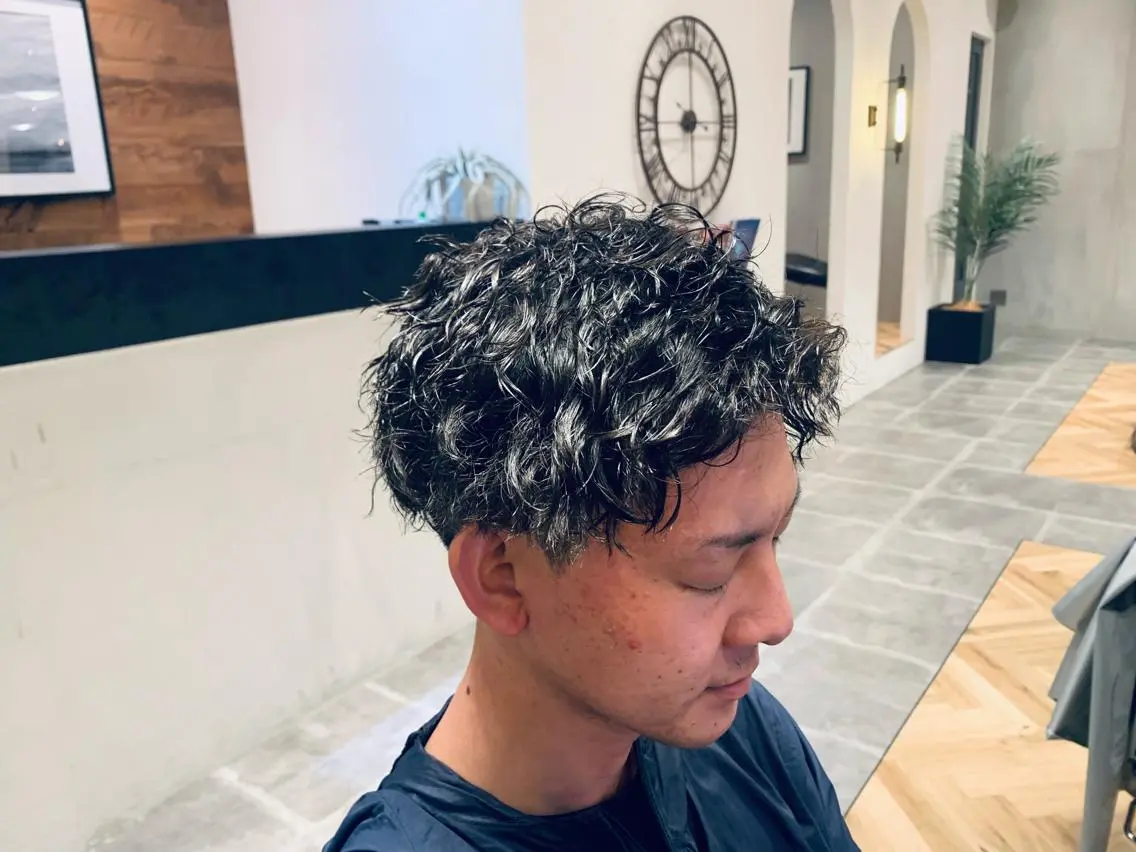 パーマ メンズ カット パーマ 高井 丈のヘアスタイル