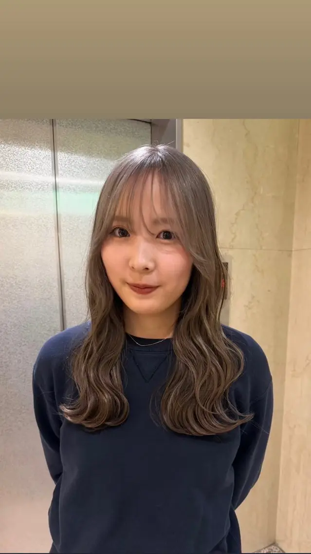 ロング カラー 透明感カラー グレージュ ニュアンスパーマ /ボブパーマriseのヘアスタイル