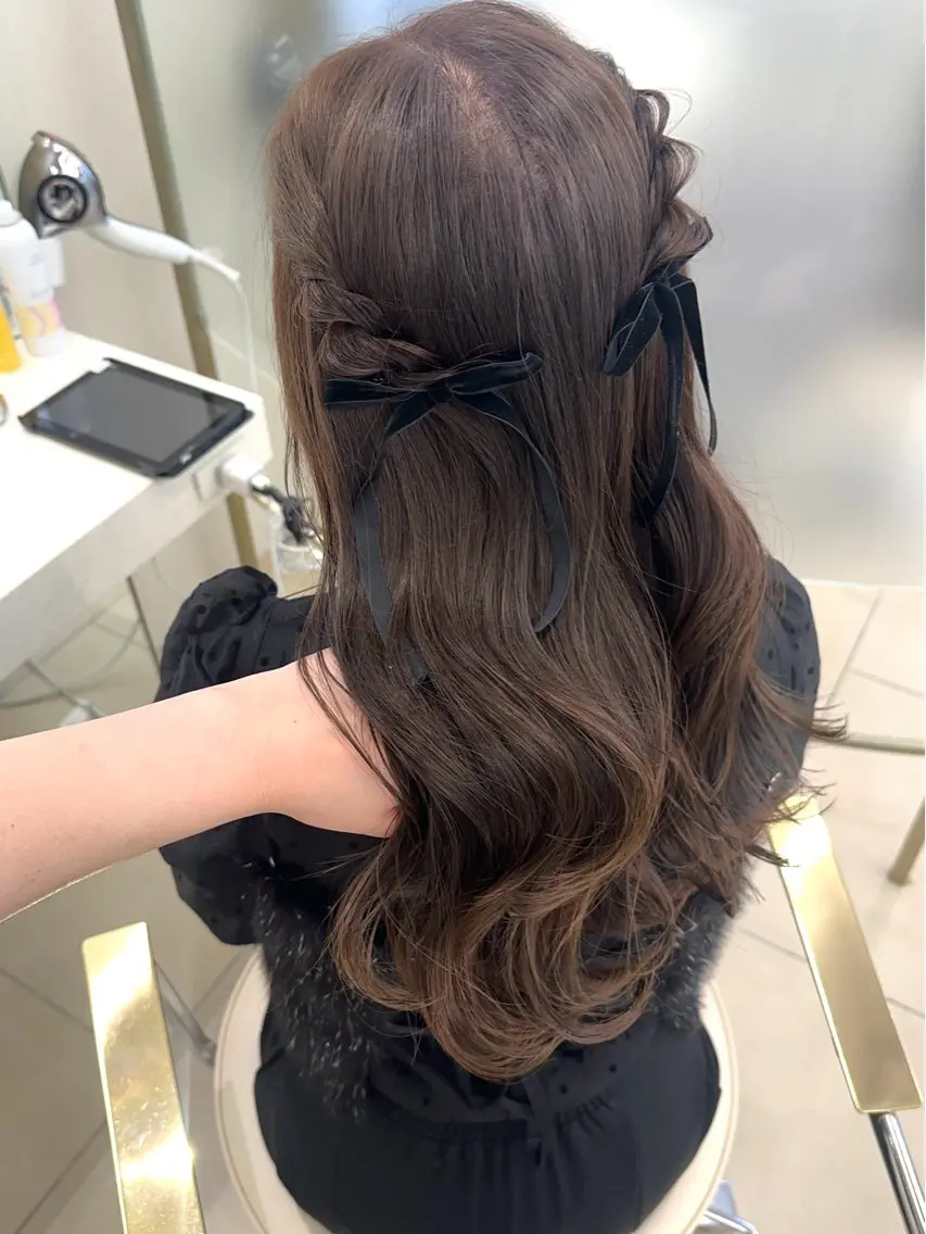 ロング カラー ヘアアレンジ ミディアムカット/ COA銀座🐩マコのヘアスタイル