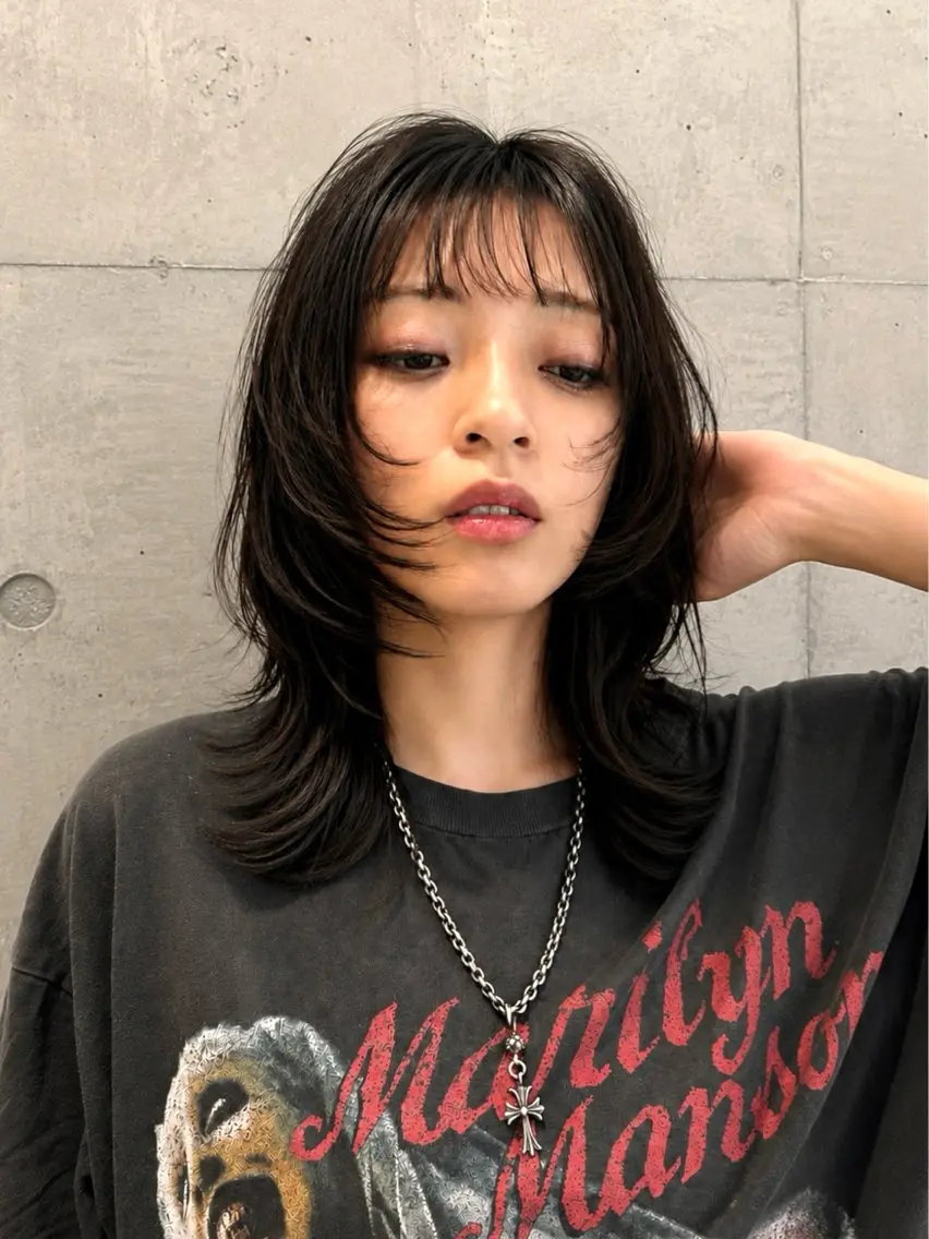 ミディアム カラー 笠原 健人のヘアスタイル