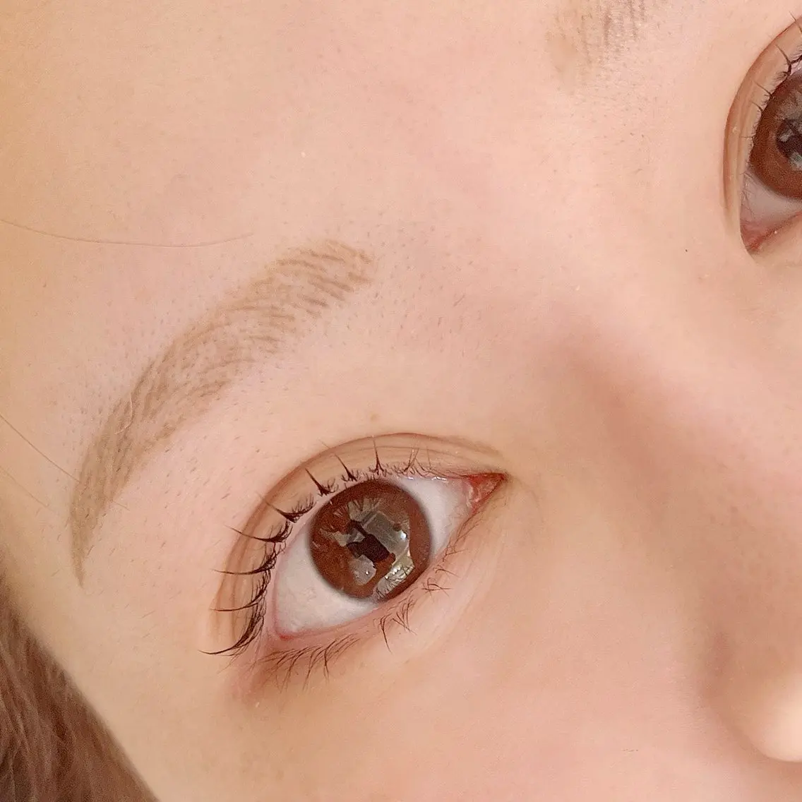 マツエク・マツパ 束感まつ毛 ナチュラル 一重×まつ毛パーマ anocharm ☻ HIKARIのマツエク・マツパデザイン
