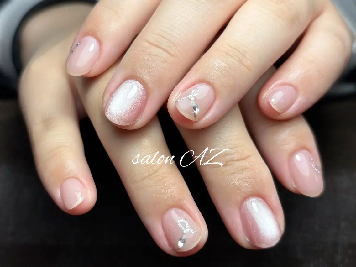 ネイル アートネイル 長さ出し フットネイル フレンチネイル ジェルネイル ハンドネイル salon AZのネイルデザイン