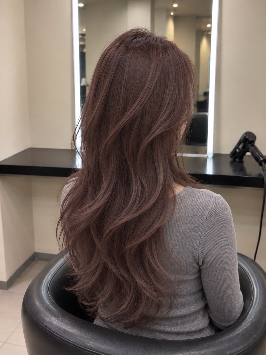 ミディアム カラー ブラウンカラー トリートメント 🌈ウルトワ水素 髪質改善naru🌈のヘアスタイル