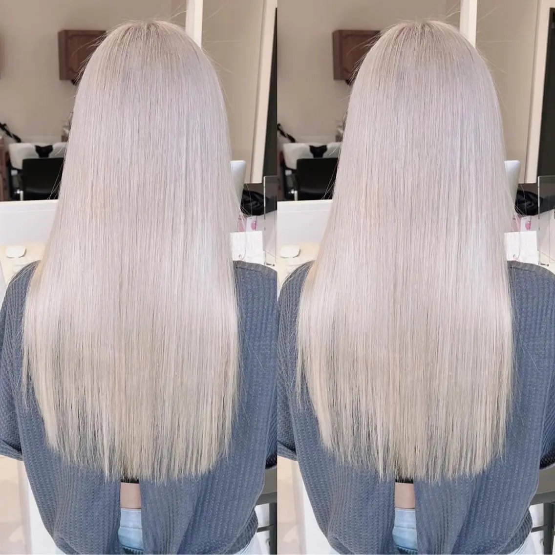 ロング カラー ブリーチ ケアブリーチ カット ヘアカラー 福西 洋斗のヘアスタイル