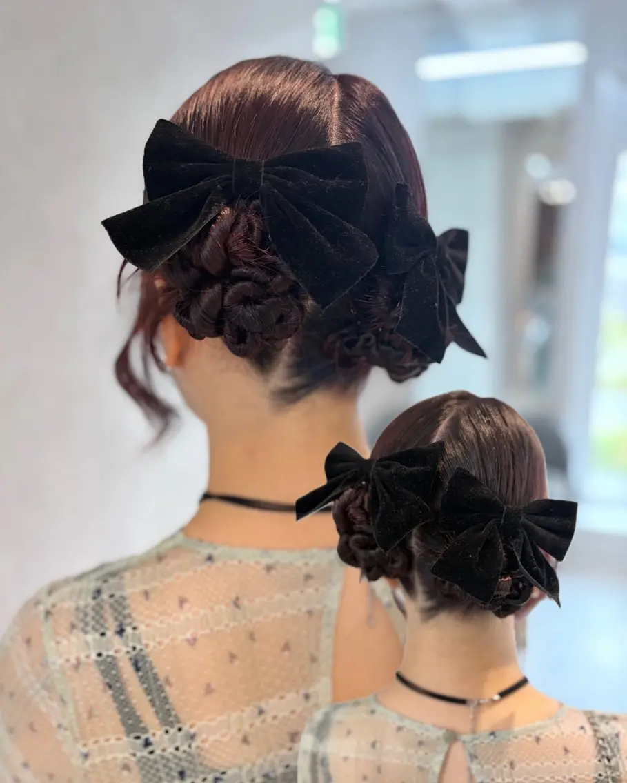 ロング ヘアアレンジ ヘアセット 🎀asumi 🍓艶カラー特化🎀のヘアスタイル