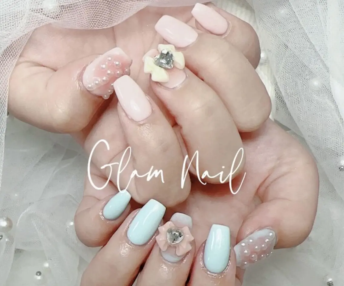 ネイル Glam 長さだし専門のネイルデザイン