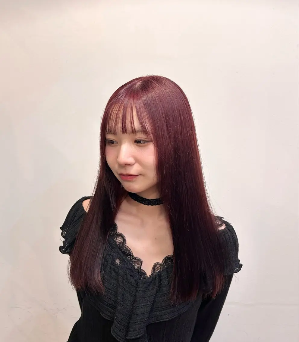ロング カラー ブリーチ ヘアカラー 木藤 優杏のヘアスタイル