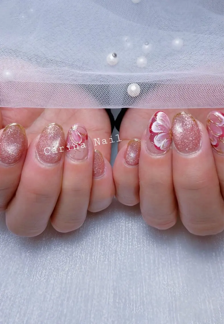 ネイル アートネイル フラワーネイル Carina Nailのネイルデザイン