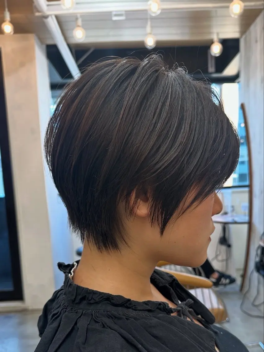 ショート カラー トリートメント カット ヘアカラー トリートメント 巻ける縮毛矯正✨ ボブ/ショートともきのヘアスタイル