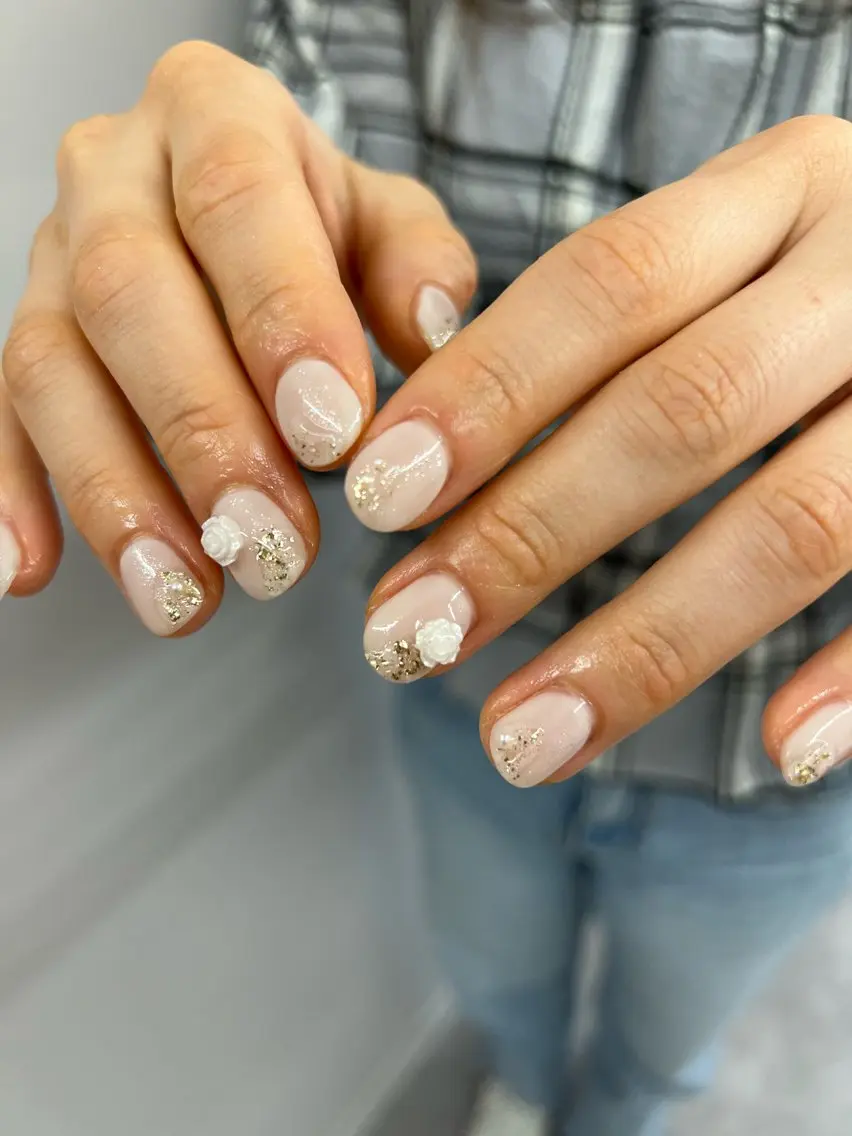 ネイル ジェルネイル マグネットネイル ニュアンスネイル パラジェル リボン ハンドネイル ハンドケア Bana_ Nailのネイルデザイン