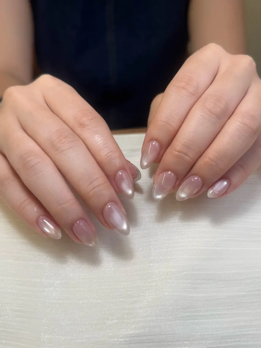 ネイル ハンドネイル ユリ🎀長さだし/ パラジェル/持ち込みのネイルデザイン