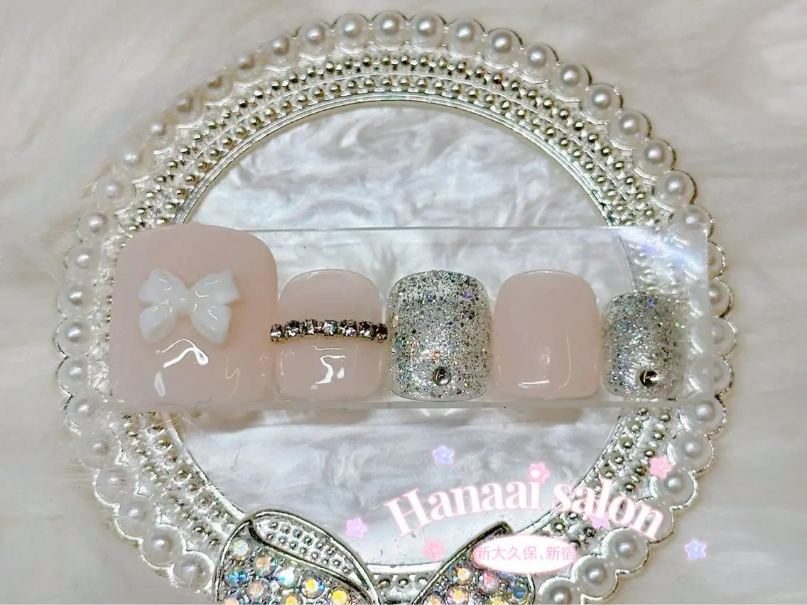 ショート フットネイル Hanaai Salon新大久保店のネイルデザイン