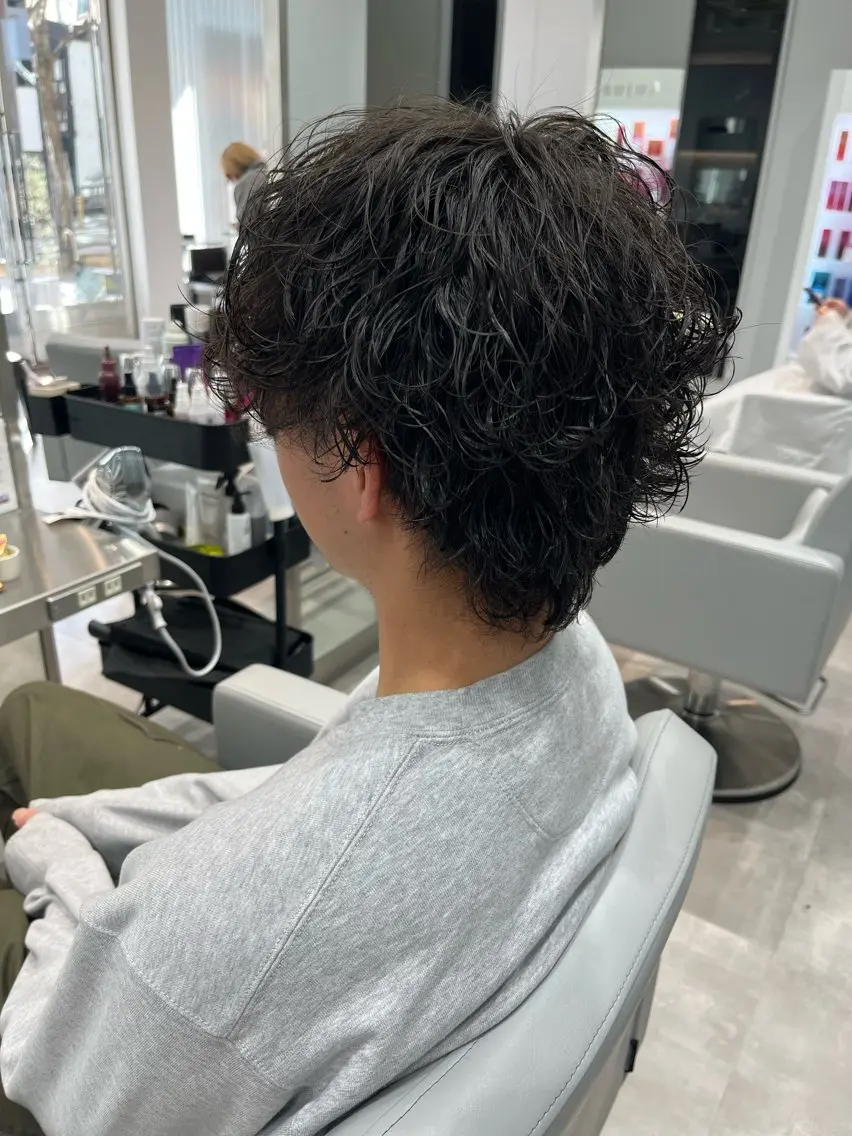 ショート パーマ メンズ メンズパーマ ツーブロック 🦄💓ショートボブ 🦄💓杉浦りなのヘアスタイル