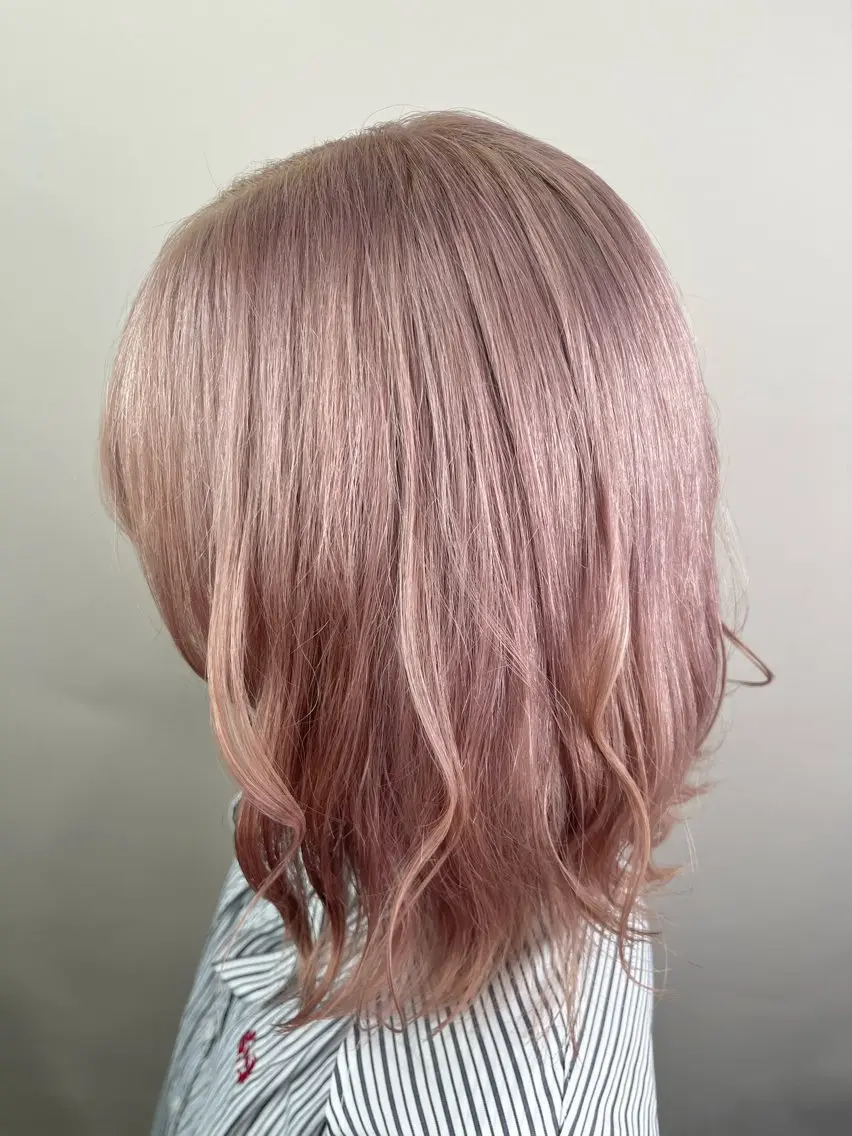 カラー ベージュカラー ブリーチ ピンクカラー ピンクベージュ ホワイトピンク ヘアカラー トリートメント 透明感カラー/パーマ 🌀アオノのヘアスタイル