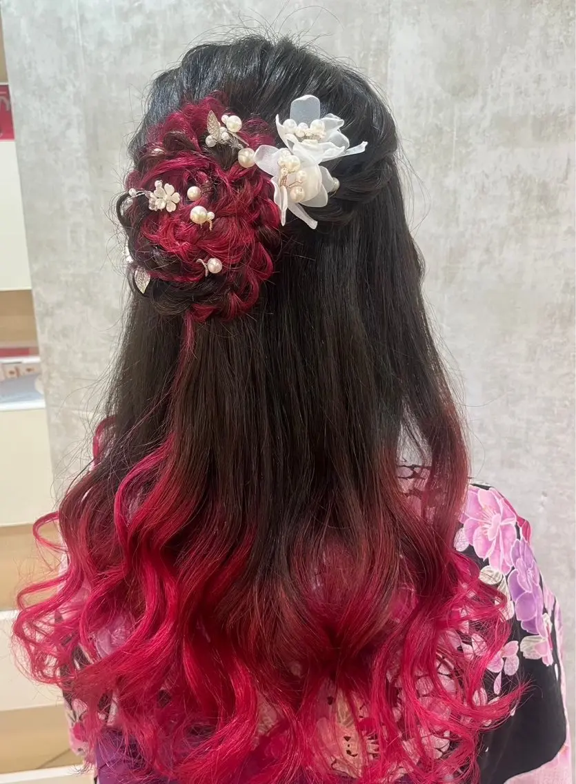 🎆お祭り、和服でのお出かけにおすすめヘアアレンジ👘の写真