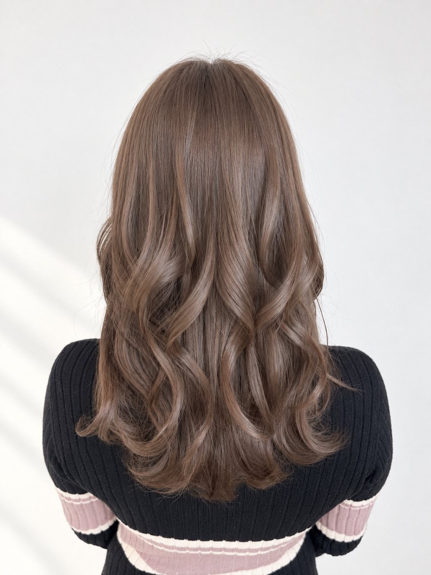 セミロング ヘアカラー 松尾 怜奈のヘアスタイル