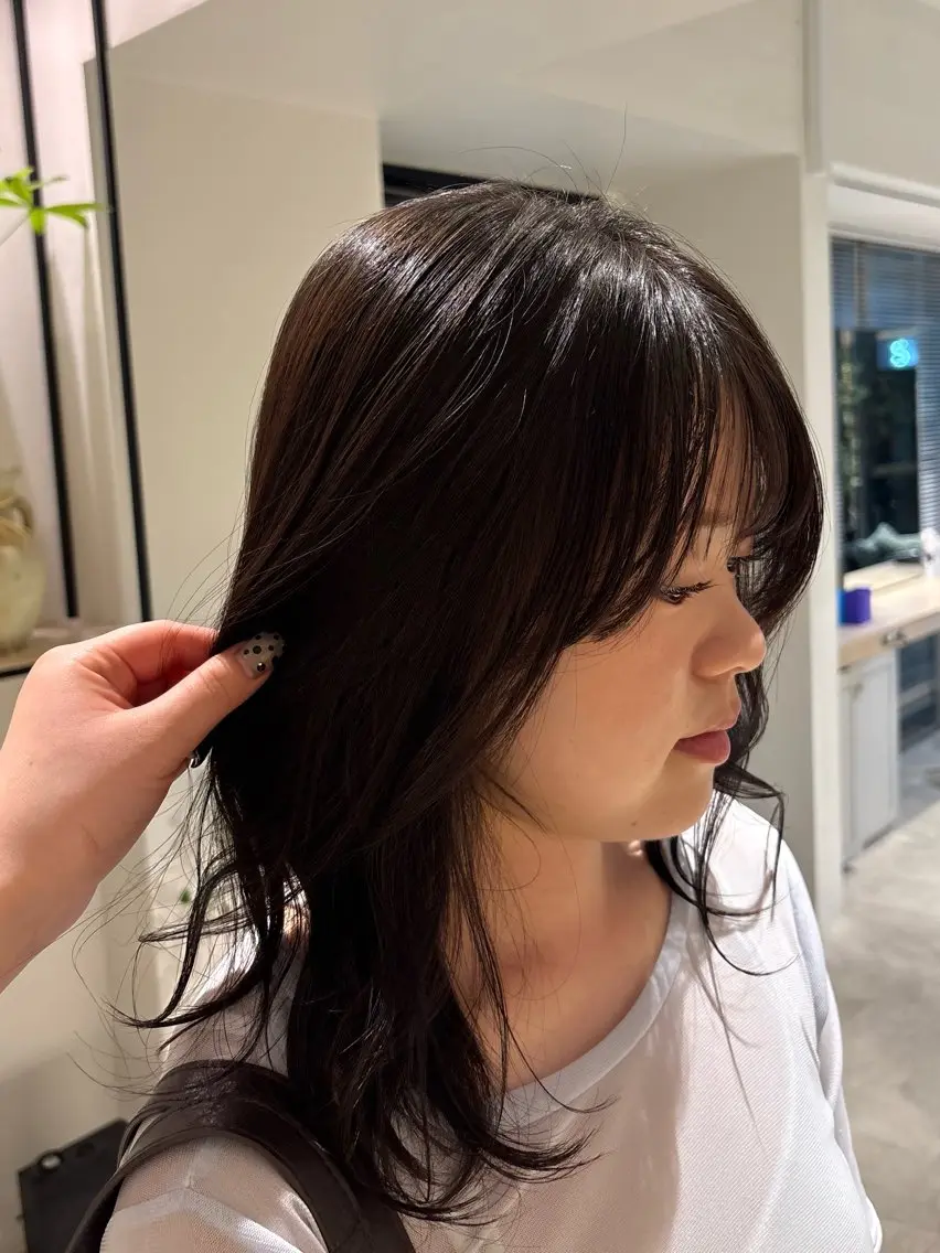 ミディアム カラー ブラウンカラー ヘアカラー SHEA /縮毛矯正 イソダハルカのヘアスタイル