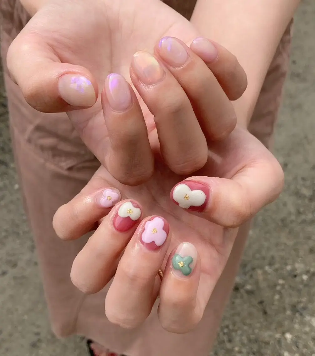 ネイル オーロラネイル Lofi nails ゆきこのネイルデザイン