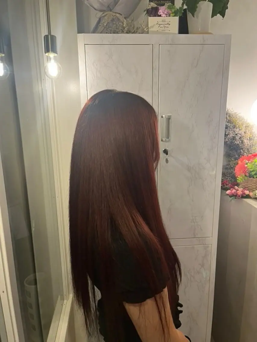 🌟ヘアカラー+超音波トリートメント🌟ヘアポテンツァ🌟ブリーチなしWカラー🌟の写真
