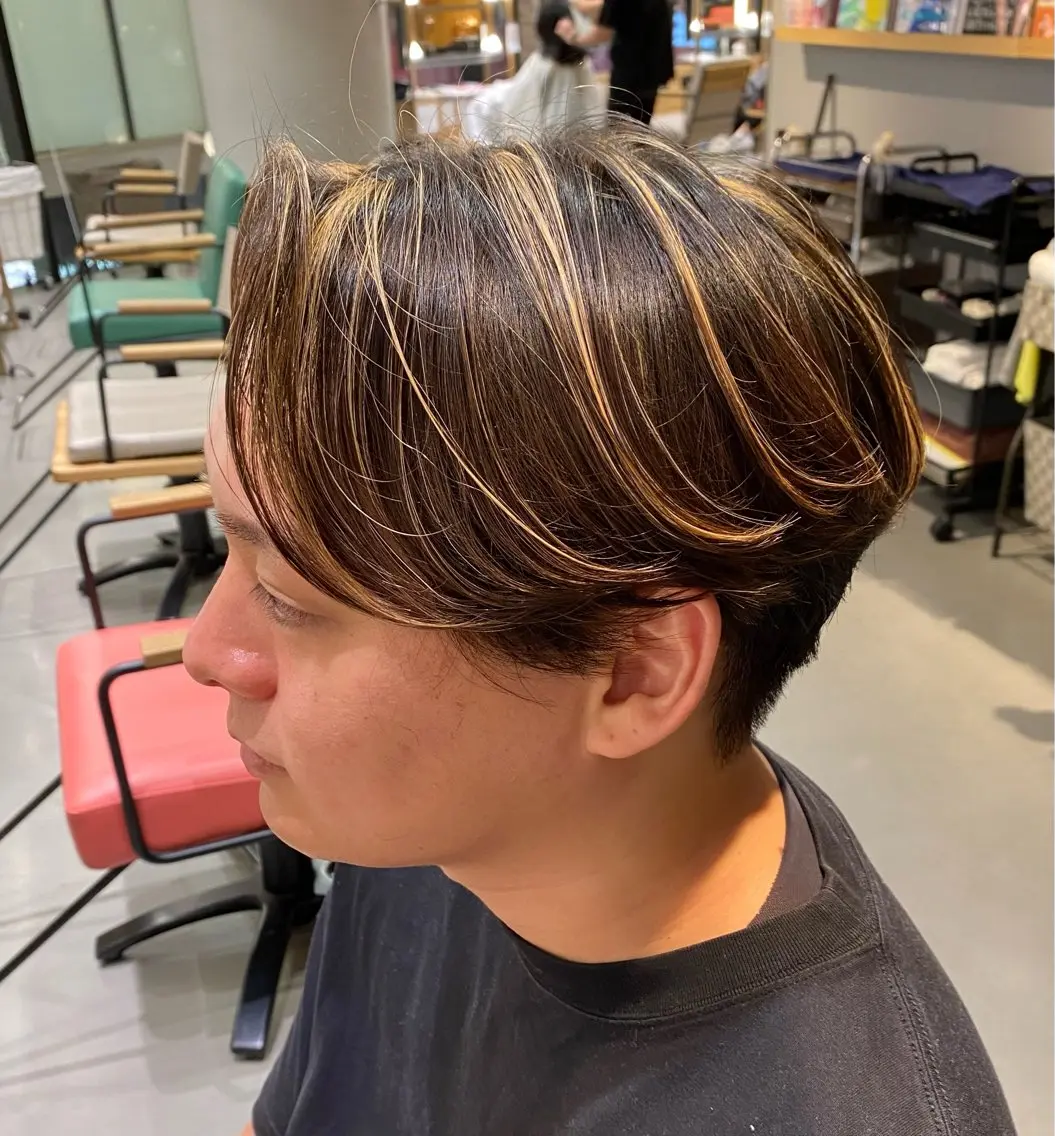 ショート カラー メンズ unopulir 景山 凌のヘアスタイル