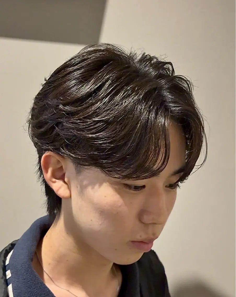 パーマ メンズ フェザーパーマ メンズパーマ センターパート/フェ ザー🔥SHUYAのヘアスタイル