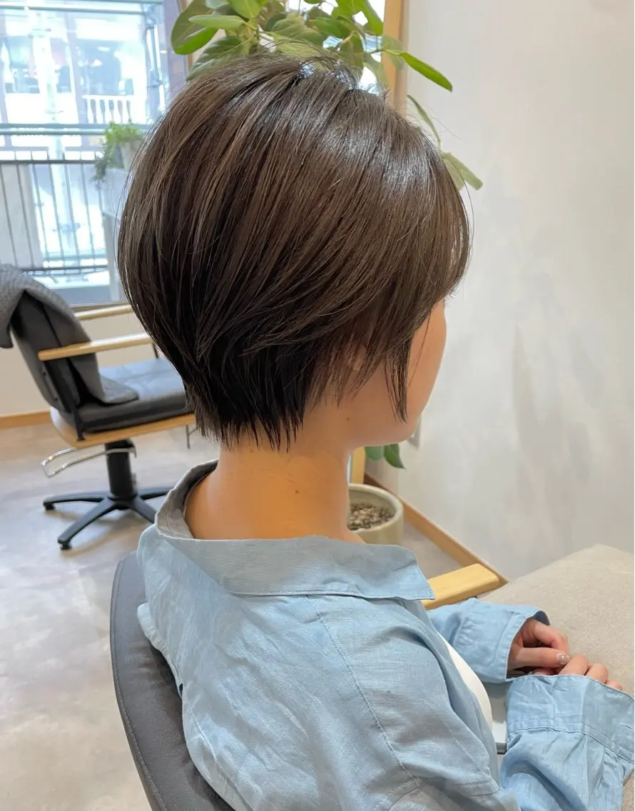 ショート カラー ショートボブ ボブ くびれヘア ショートヘア 由良 龍也のヘアスタイル