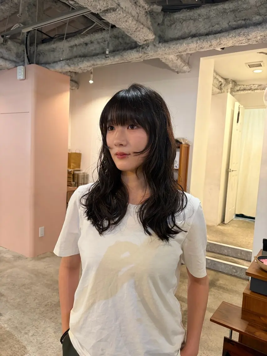 セミロング セミロングパーマ カット パーマ 🧣misaki 🧣のヘアスタイル