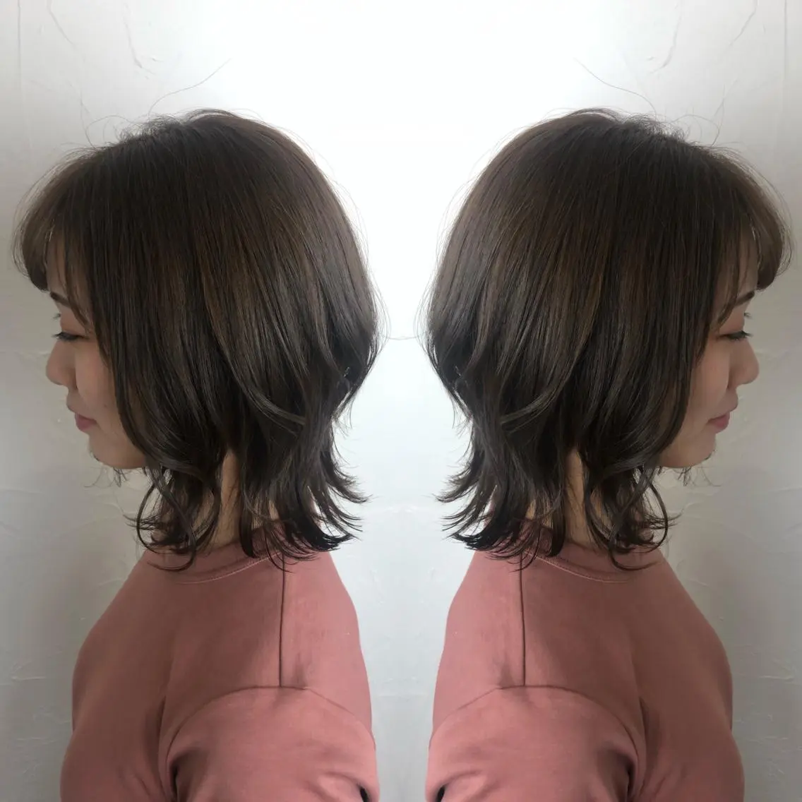 ミディアム カラー カット ヘアカラー ヘッドスパ エクステ/プルエク/ rita/フルヤマのヘアスタイル