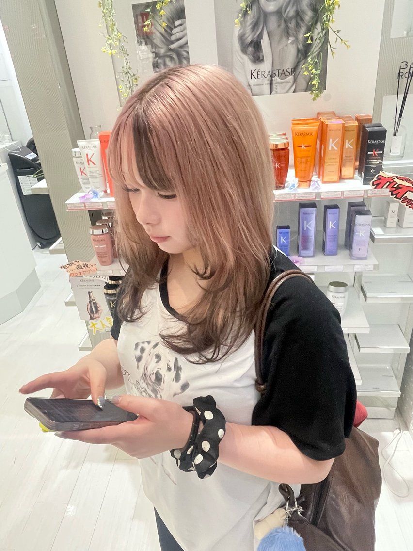 ロング カラー ブリーチ デザインカラー ヘアカラー 佐々木 空人のヘアスタイル