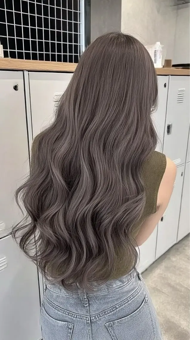 ロング カラー ヘアカラー 🍒モテ暖色カラー × うる艶✧ ゆなのヘアスタイル