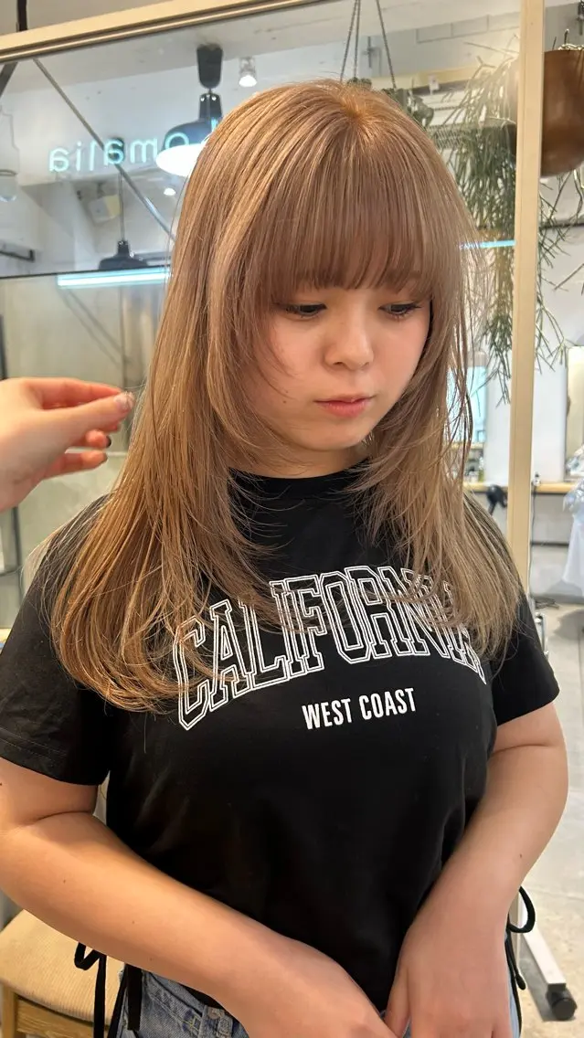 ロング カラー カット ヘアカラー トリートメント ❕マンツーマン施術❕ 🍊Moemiのヘアスタイル