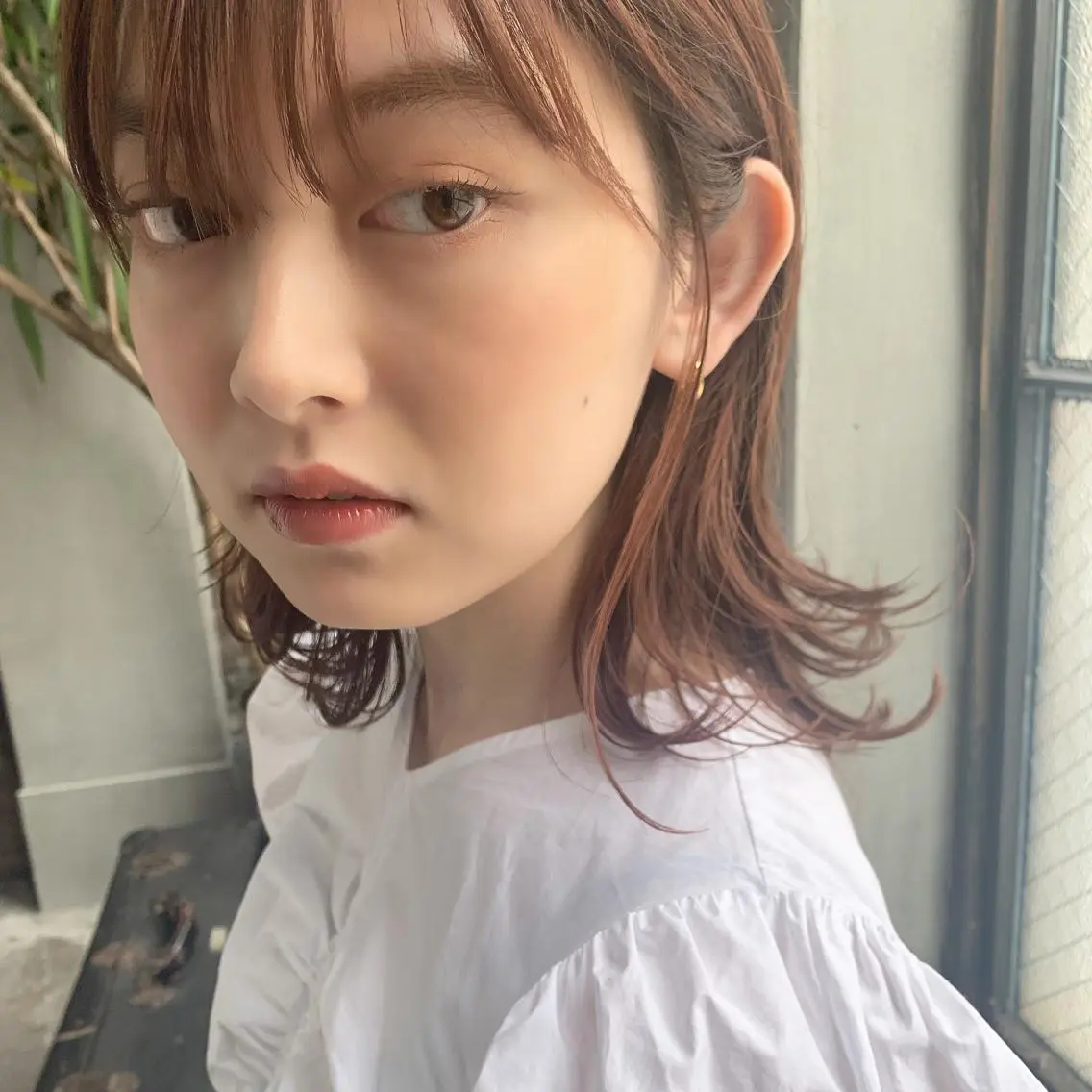 ミディアム カット 縮毛矯正 トリートメント 石畑結華 Lond店長のヘアスタイル
