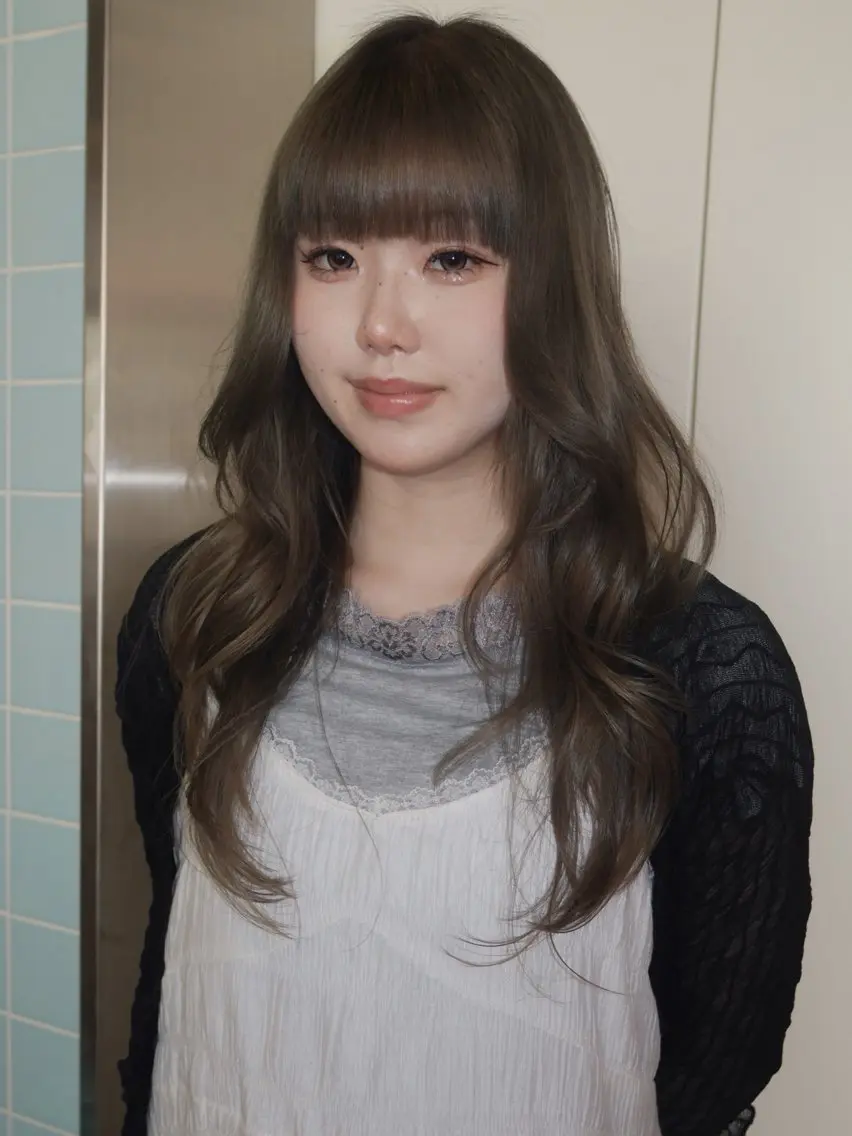 セミロング カラー ヘアカラー cope'u 美雨のヘアスタイル