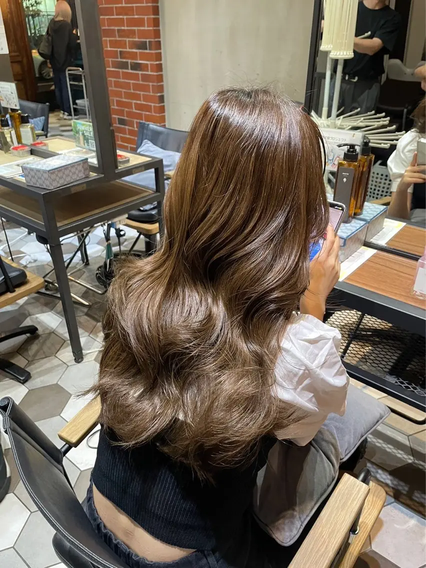 カラー ヘアアレンジ 似合わせ顔まわり カット💛森尾真由美のヘアスタイル