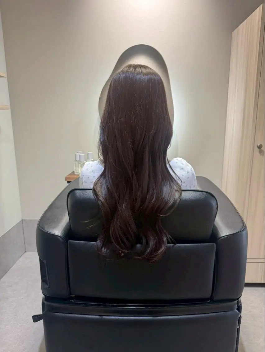 ロング カット ヘアカラー トリートメント 博多美容室NAVY 橋本心縮毛矯正のヘアスタイル