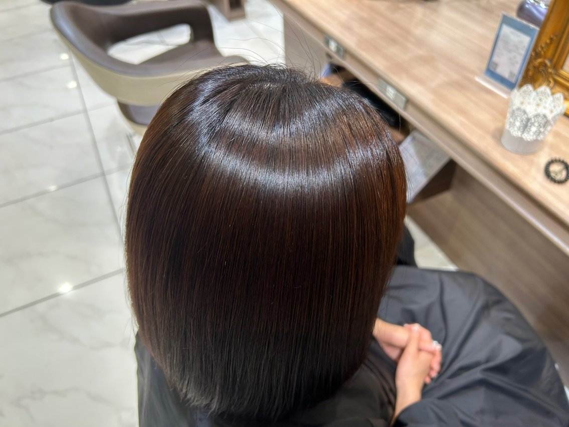 ミディアム カラー ブラウンカラー ヘアカラー 山中 柚花のヘアスタイル