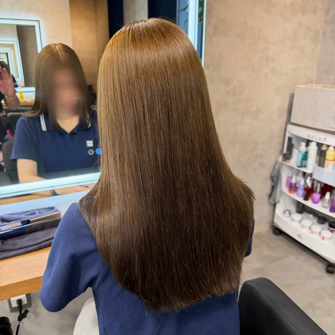 【🌟透明感うる艶🫧】ブリーチなしWカラー＋髪質改善トリートメントの写真