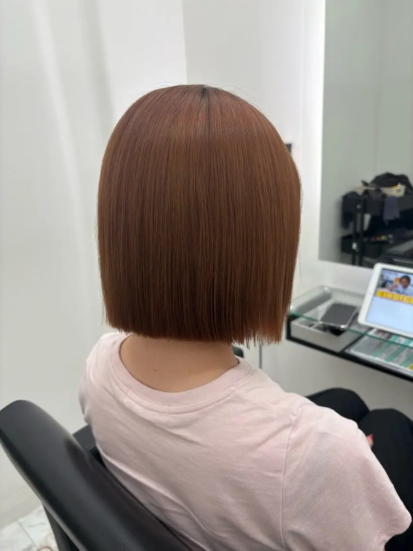 ショート ボブ カット 縮毛矯正 トリートメント 髪質改善サロン🫧 セキチサトのヘアスタイル