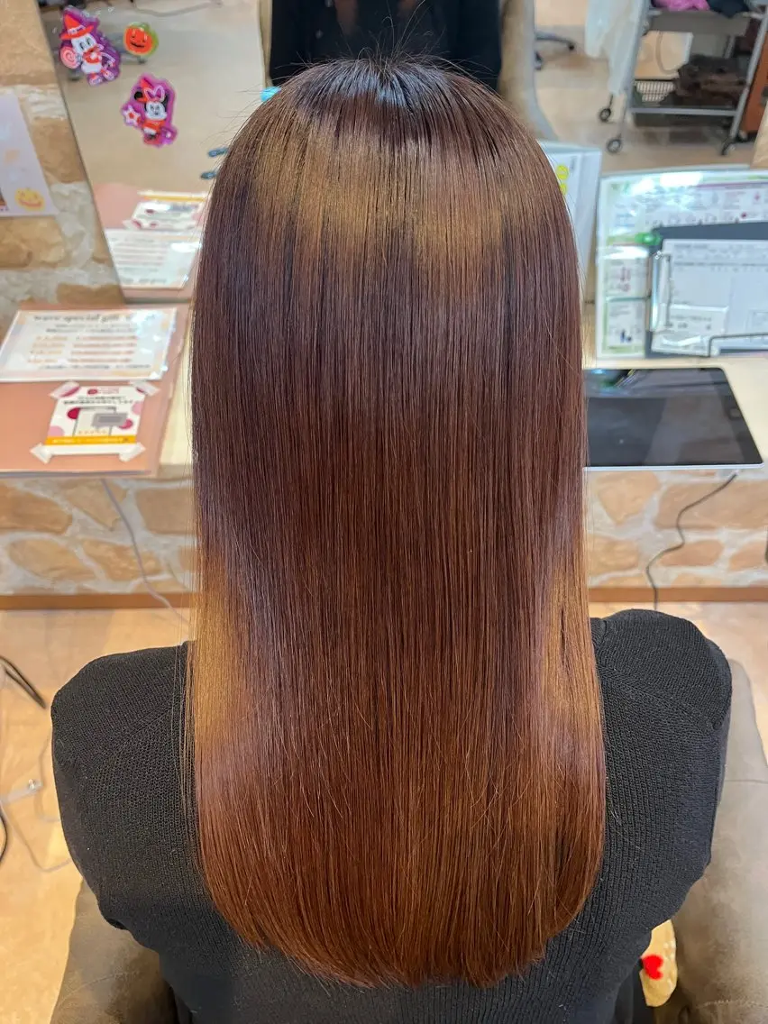 ロング トリートメント 酸熱トリートメント ヘアカラー トリートメント 🏝️ウェーヴ佐藤店 🫧下石にな🫧のヘアスタイル